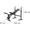 Ławka ławeczka treningowa pod sztangę regulowana do 100 kg