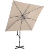 Parasol ogrodowy na wysięgniku kwadratowy 250 x 250 cm kremowy