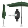 Parasol ogrodowy prostokątny z korbką 200 x 300 cm zielony