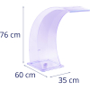 Wylewka wodospadowa z oświetleniem LED 35 cm wypływ wody 303 mm