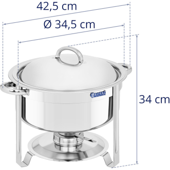 Podgrzewacz do potraw stołowy okrągły na pastę z pokrywą 7.6 l