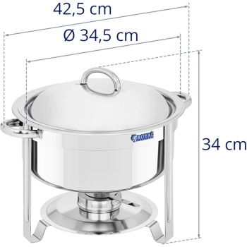 Podgrzewacz do potraw stołowy okrągły na pastę z pokrywą 7.6 l