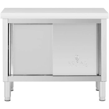 Stół gastronomiczny z szafką z drzwiami suwanymi STAL 100 x 50 cm do 285 kg