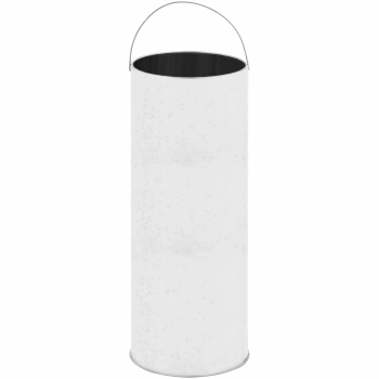 Kosz na odpady śmieci miejski zewnętrzny okrągły śr. 250 x 610 mm STAL srebrny
