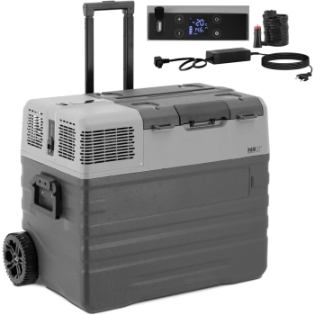 Lodówka samochodowa turystyczna na kółkach z funkcją mrożenia 12/24 V DC/AC 60 W 52 l