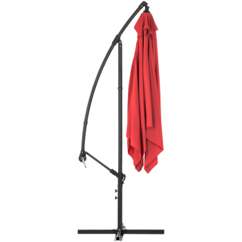 Parasol ogrodowy na wysięgniku kwadratowy 250 x 250 cm czerwony