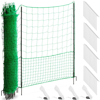 Siatka ogrodzenie ochronne hodowlane dla kur drobiu 1,25 x 50 m