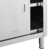 Stół blat roboczy przyścienny z szafką i rantem drzwi suwane 200 x 70 cm