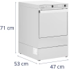 Zmywarka wolnostojąca do szkła naczyń kosz 40 x 40 cm do 30 cykli/h 2900 W