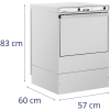 Zmywarka do naczyń podblatowa kosz 50 x 50 cm do 30 cykli/h 6600 W