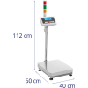 Waga platformowa magazynowa z kolumną sygnalizacyjną świetlną LCD 300kg / 0.005kg