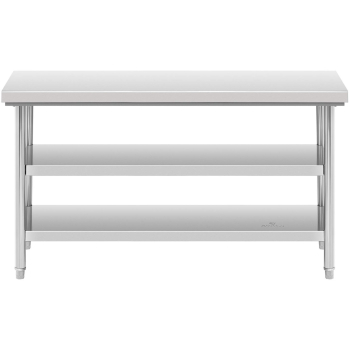 Stół blat roboczy stalowy nierdzewny z 2 półkami 150x60cm