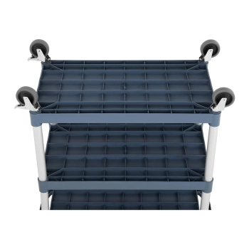 Wózek kelnerski serwisowy 3 półki plastikowe 84 x 49cm do 150kg