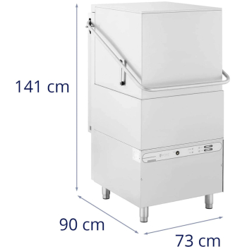 Zmywarka kapturowa do naczyń talerzy szkła kosz 50 x 50 cm do 30 cykli/h 8600 W