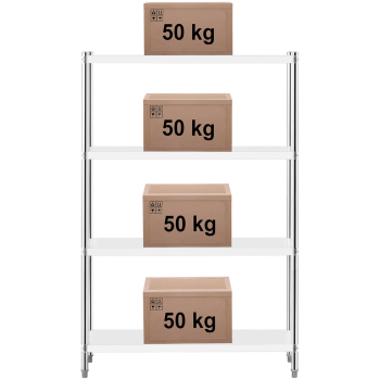 Regał metalowy magazynowy gastronomiczny do 200 kg 120 x 40 x 180 cm