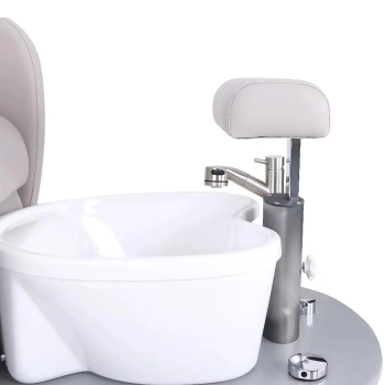 Fotel elektryczny do pedicure z podnóżkiem i brodzikiem HAVANA - szary