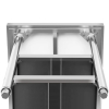 Stół blat roboczy centralny stalowy 2 półki 180 x 70 cm do 600 kg