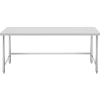 Stół blat roboczy centralny stalowy 200 x 90 cm do 100 kg