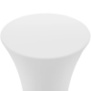 Stolik barowy klubowy podświetlany na baterie RGBW LED śr. 58 x 110 cm - biały okrągły