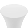 Stolik barowy klubowy podświetlany na baterie RGBW LED śr. 58 x 110 cm - biały okrągły