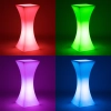 Stolik barowy klubowy kwadratowy podświetlany RGBW LED 45 x 45 x 110 cm