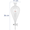 Rozdzielacz laboratoryjny szklany gruszkowy 1000 ml szlif 24/30
