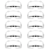 Gogle okulary ochronne BHP przeciwpyłowe - zestaw 10 szt.