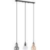 Lampa sufitowa nowoczesna 3 punktowa E27 - szklane dzwonki