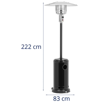 Parasol lampa grzewcza gazowa promiennik ciepła tarasowy 221 cm 13 kW