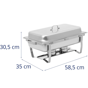 Podgrzewacz do potraw bemar bufetowy na pastę GN 1/1 7.5 l STAL- zestaw 2 szt.