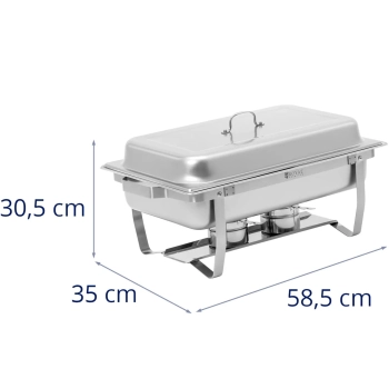 Podgrzewacz do potraw bemar bufetowy na pastę GN 1/1 7.5 l STAL- zestaw 2 szt.