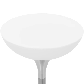 Stolik barowy klubowy podświetlany na baterie RGBW LED śr. 80 x 107 cm - biały okrągły