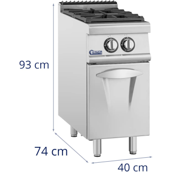 Kuchenka gazowa 2 palnikowa z szafką propan / LPG / gaz ziemny 7.2 kW