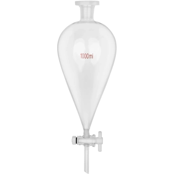 Rozdzielacz laboratoryjny szklany gruszkowy 1000 ml szlif 24/30