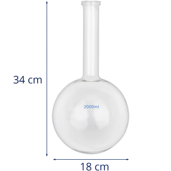 Kolba szklana kulista płaskodenna laboratoryjna 2000 ml