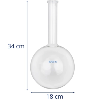 Kolba szklana kulista płaskodenna laboratoryjna 2000 ml