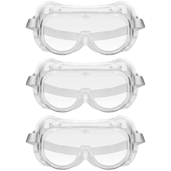 Gogle okulary ochronne BHP przeciwpyłowe - zestaw 3 szt.