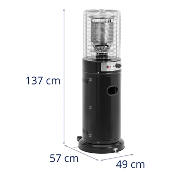 Lampa grzewcza promiennik ciepła gazowy tarasowy 11 kW 1370 mm