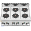 Kuchnia elektryczna nastawna 6 pól grzewczych śr. 19 cm 12 kW 400 V