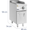 Płyta grillowa grill elektryczny ryflowany z szafką 33.5 x 55 cm 5.4 kW