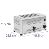 Toster opiekacz kanapkowy do chleba na 6 grzanek 2500 W