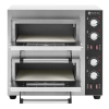 Piec do pizzy podwójny z kamieniem szamotowym na 2 pizze śr. 35 cm 4000 W