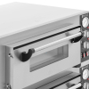 Piec do pizzy dwukomorowy z kamieniem szamotowym na 8 pizz śr. 25 cm 8400 W