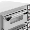Piec do pizzy dwukomorowy z kamieniem szamotowym na 8 pizz śr. 25 cm 8400 W