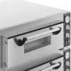Piec do pizzy dwukomorowy z kamieniem szamotowym na 8 pizz śr. 30 cm 8400 W