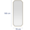 Konsola konsoleta fryzjerska lustro z oświetleniem LED ośmiokątne 180 x 70 cm - złote