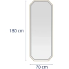 Konsola konsoleta fryzjerska lustro z oświetleniem LED ośmiokątne 180 x 70 cm - złote