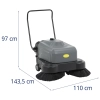 Zamiatarka akumulatorowa 2 szczotki 46 cm 4000 m2/h