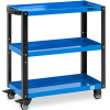 Wózek warsztatowy narzędziowy na kółkach 3 półki 70 x 38 cm STAL do 500 kg
