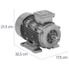 Silnik elektryczny asynchroniczny trójfazowy 2870 obr./min 230/400 V 2.2 kW